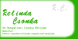 relinda csonka business card